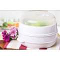 2 Tier Microwave Rice Noodle Portable Vegetable Food Steamer